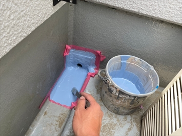 防水材塗布