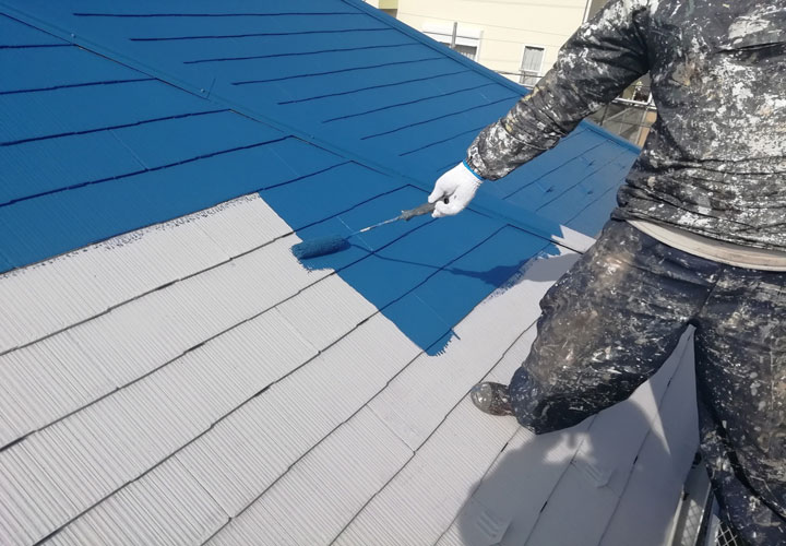 スレート屋根の塗装メンテナンス