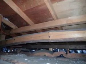 屋根裏の雨漏り調査