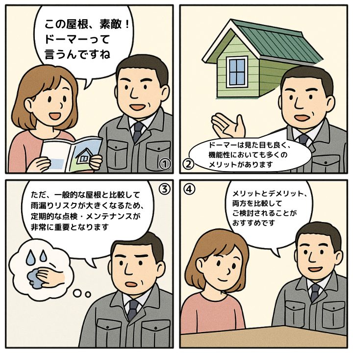 ドーマーについて解説する4コマ漫画