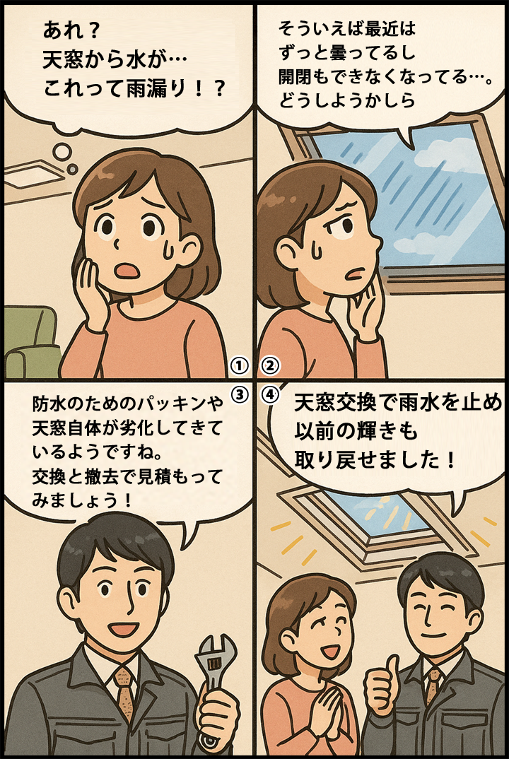漫画で天窓について解説！