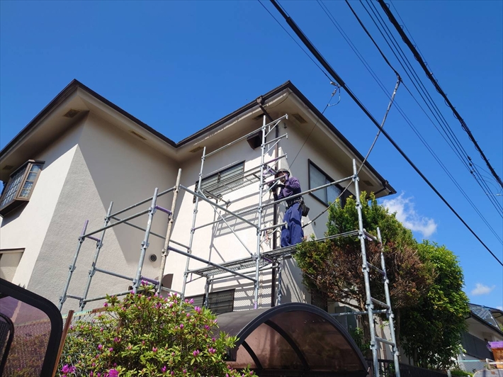 作業用の足場架設