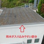 雨水が入り込みやすい部分