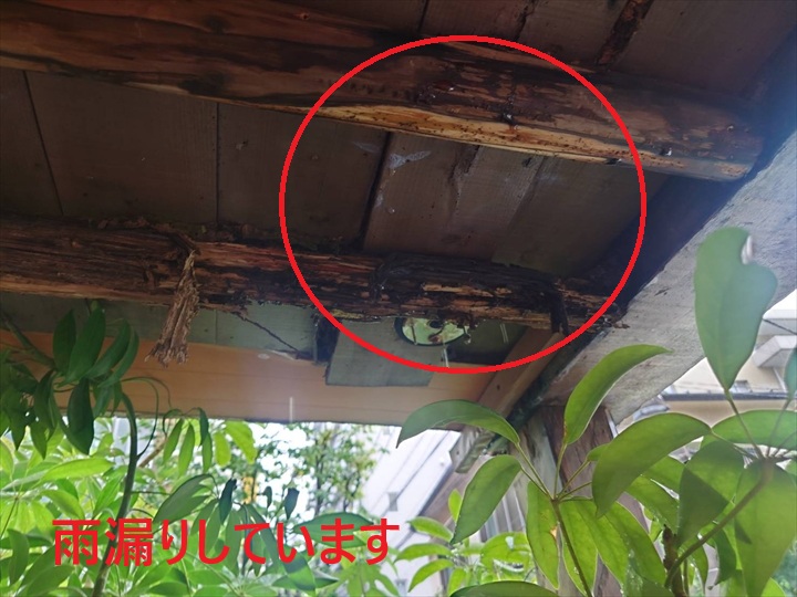 雨漏りしています