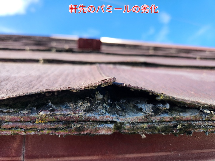 軒先のパミールの劣化