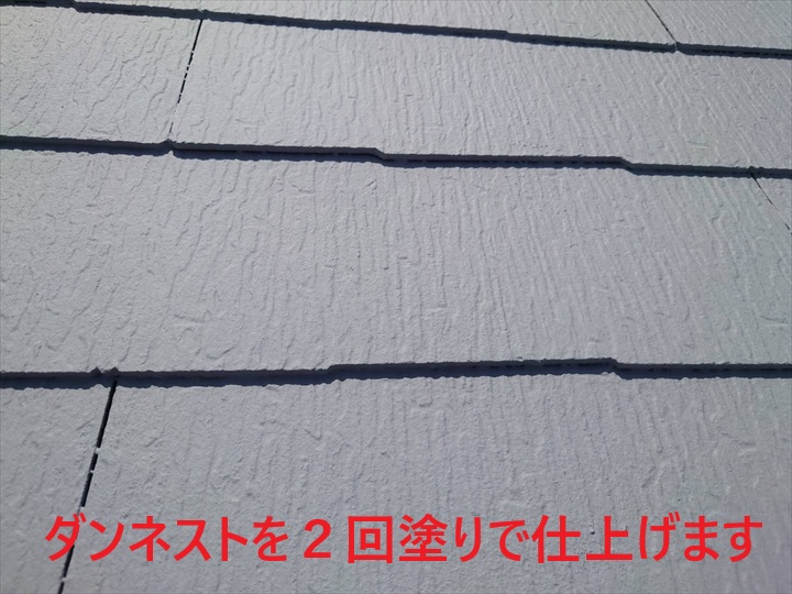 ダンネストを２回塗りで仕上げます
