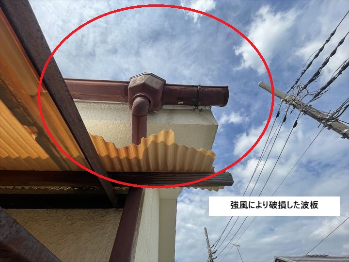 破損した波板