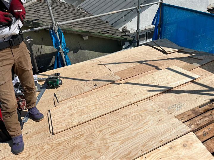 下地補強の様子