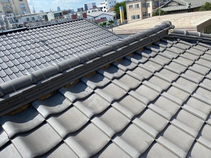 漆喰撤去完了の様子