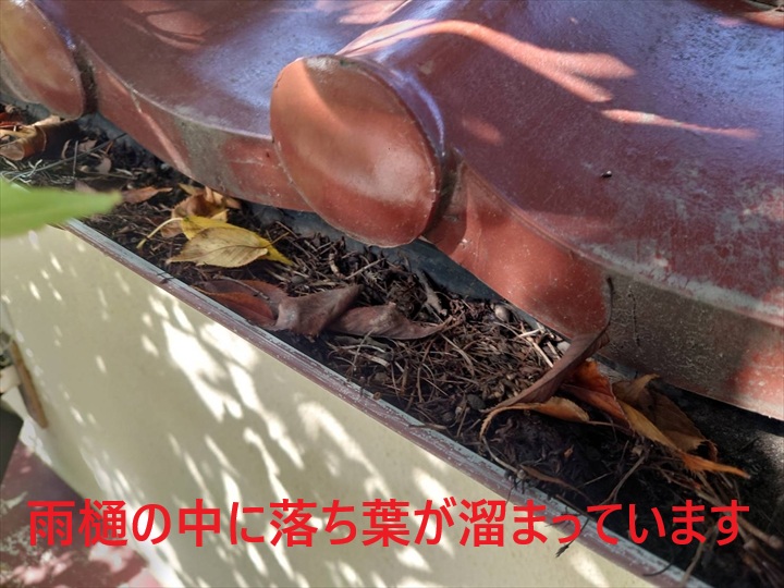 詰まった雨樋