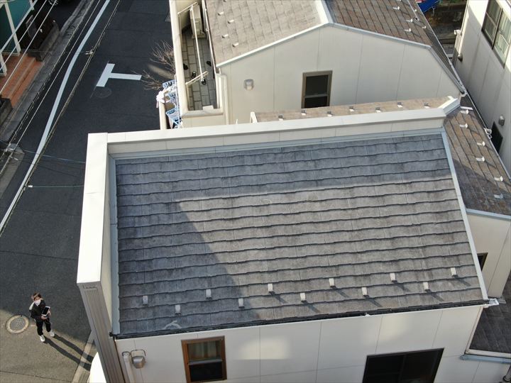 施工完了後ドローンから撮影した様子