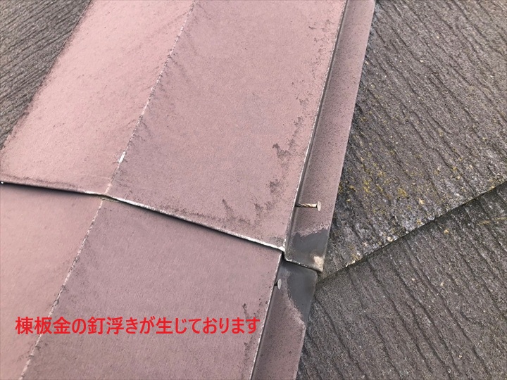 棟の釘浮き