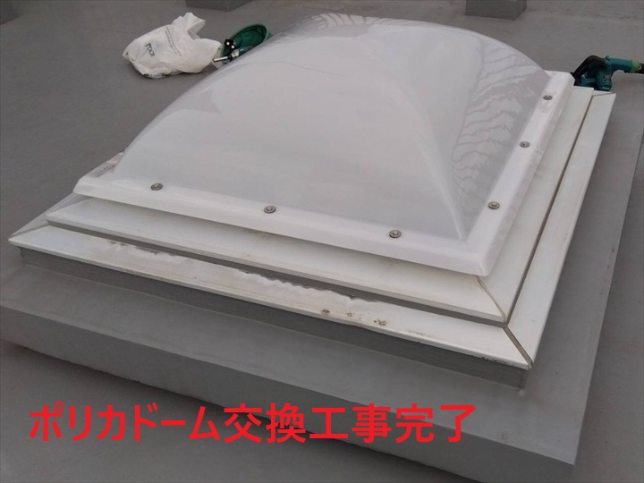 ポリカドーム交換完了