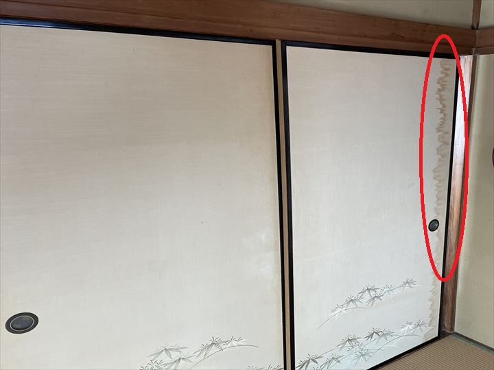 室内雨漏り箇所