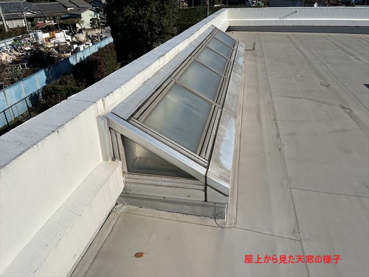屋上から見た天窓