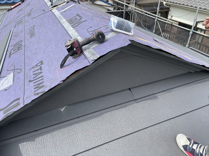 入母屋つくりの壁