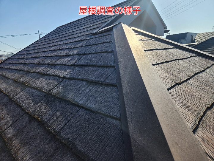 スレート屋根の現地調査