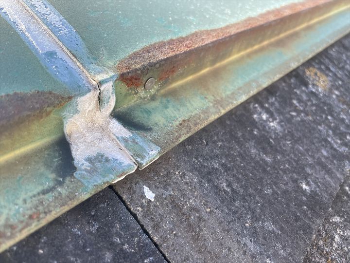 棟板金の錆の様子