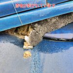棟の漆喰の剥がれ