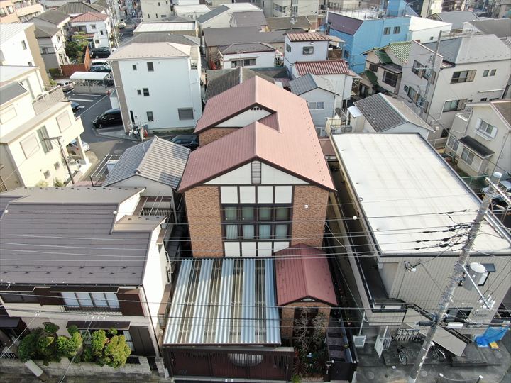 現地をドローンから見た様子