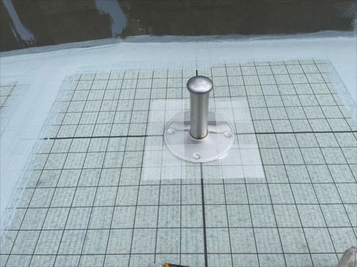 脱気塔設置の様子