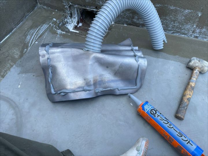 改修ドレン取り付け前の様子