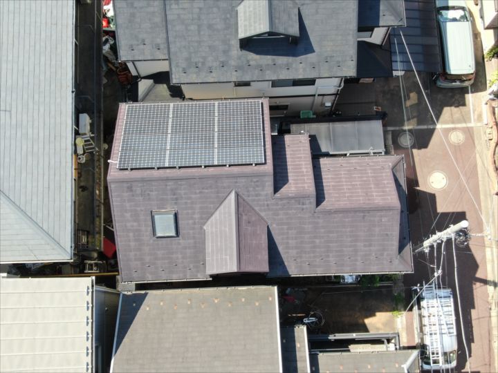 現地の様子をドローンから見た様子