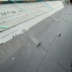 スレートへの葺き替え中