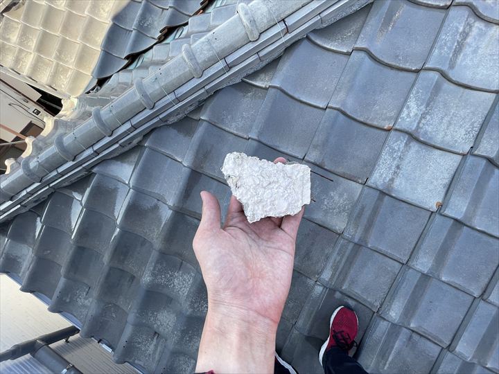 一部漆喰が剥がれ落ちておりました②