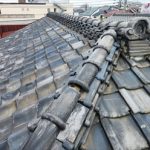 ガルバリウム鋼板製の屋根材を使用した屋根葺き替え工事　施工前