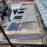 ベランダ屋根の波板の劣化