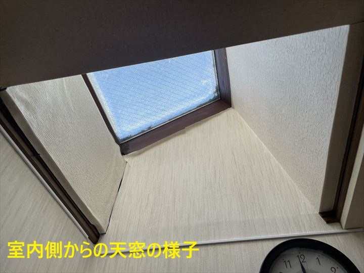 室内側からの天窓の様子