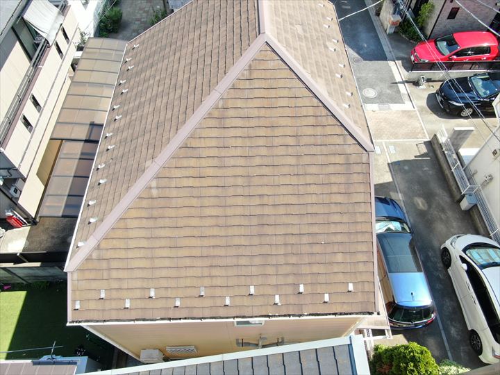 屋根材の色褪せ②