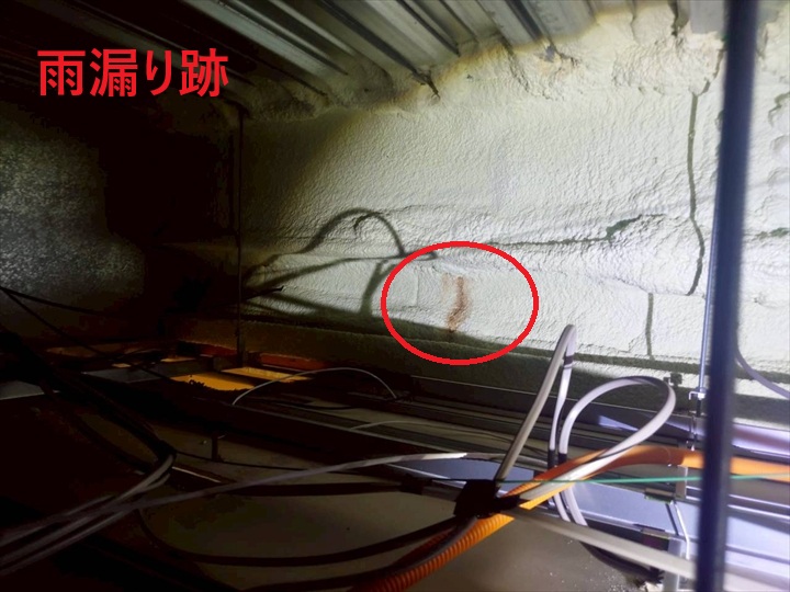 雨漏り跡