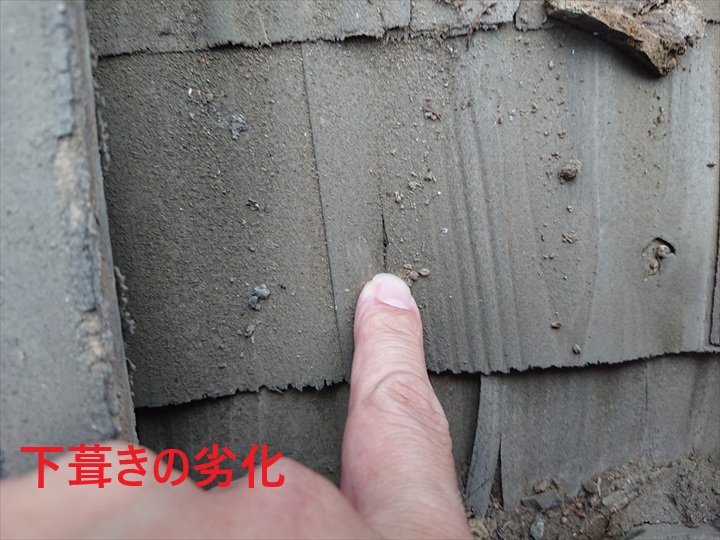 下葺きの劣化