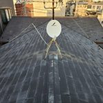 ガルバリウム鋼板製の屋根材を使用した屋根葺き替え工事　施工前