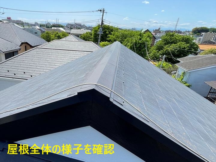 屋根全体の様子を確認①