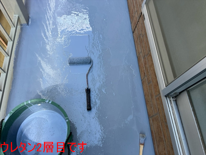 ウレタン二層目施工