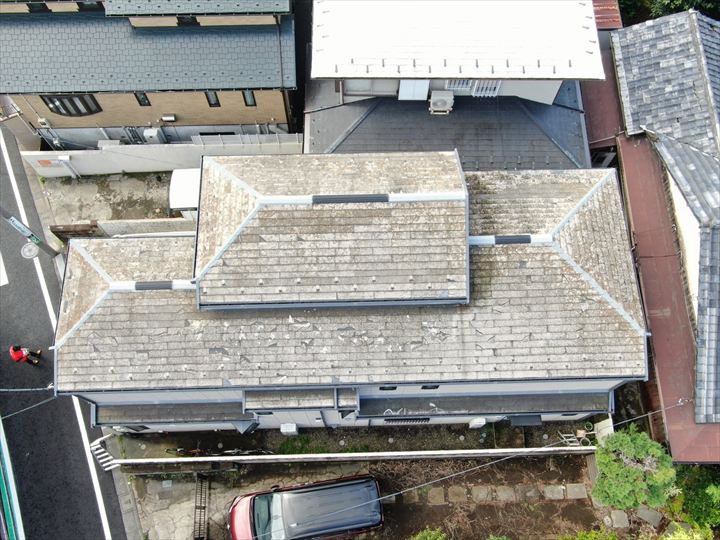 祖師谷の屋根全景