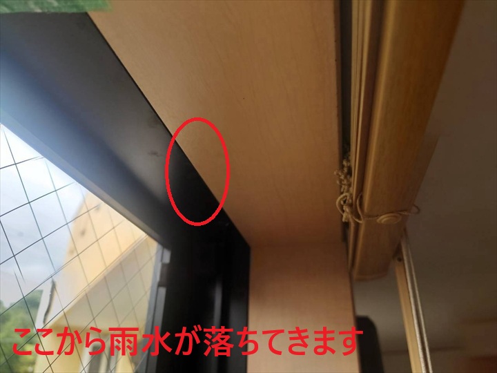 軒天からの落水箇所
