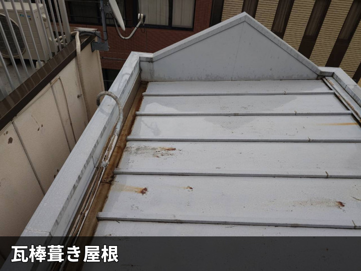 瓦棒葺き屋根の全景