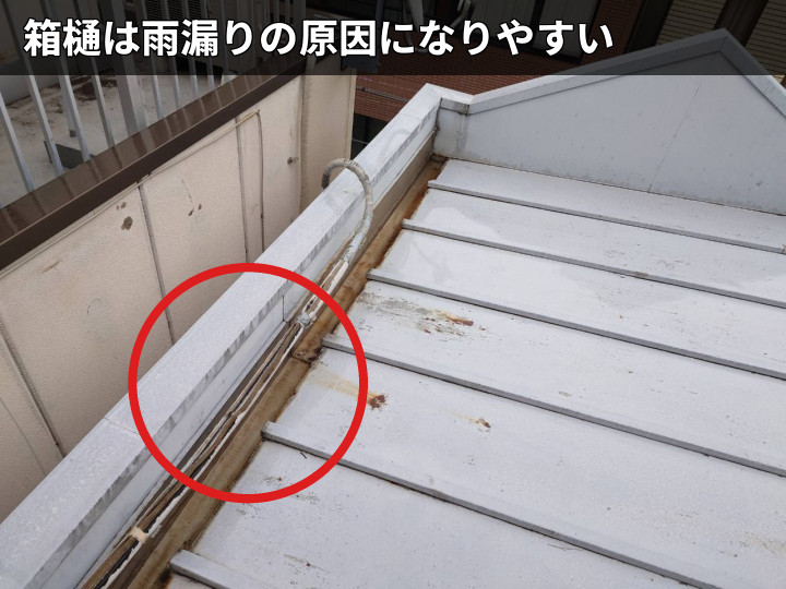 箱樋まわりの劣化状況